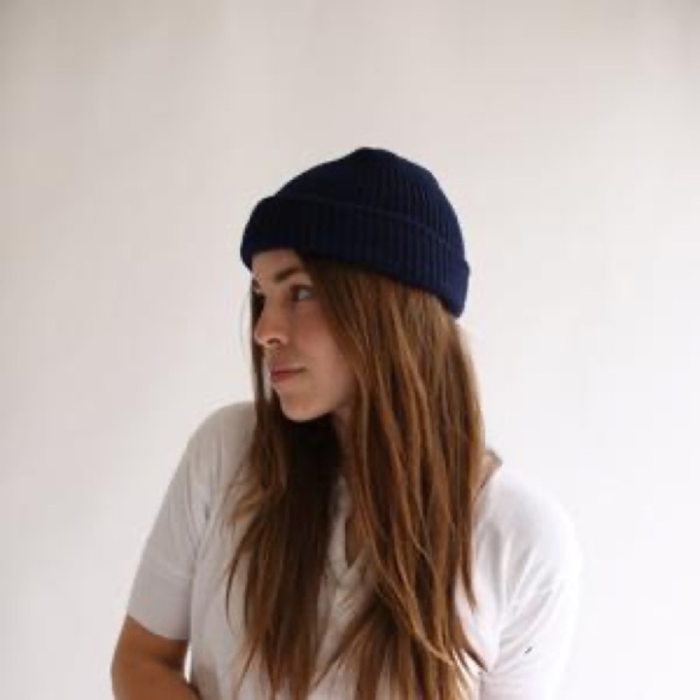 RAWSON CHICAGO: Woven Blue Navy Beanie
